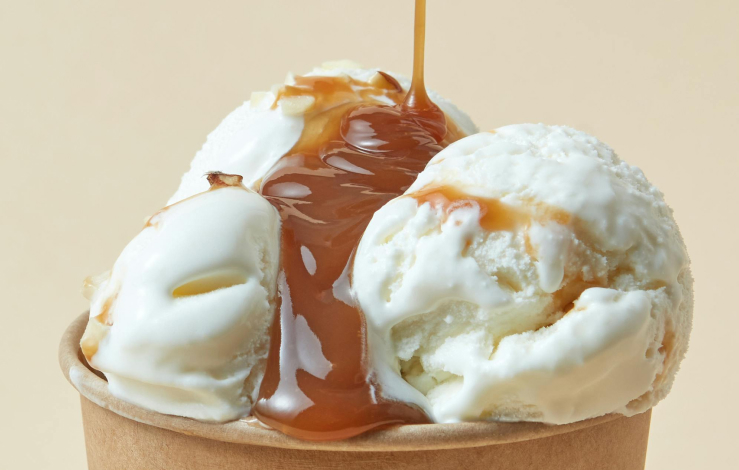 image of ice cream and caramel